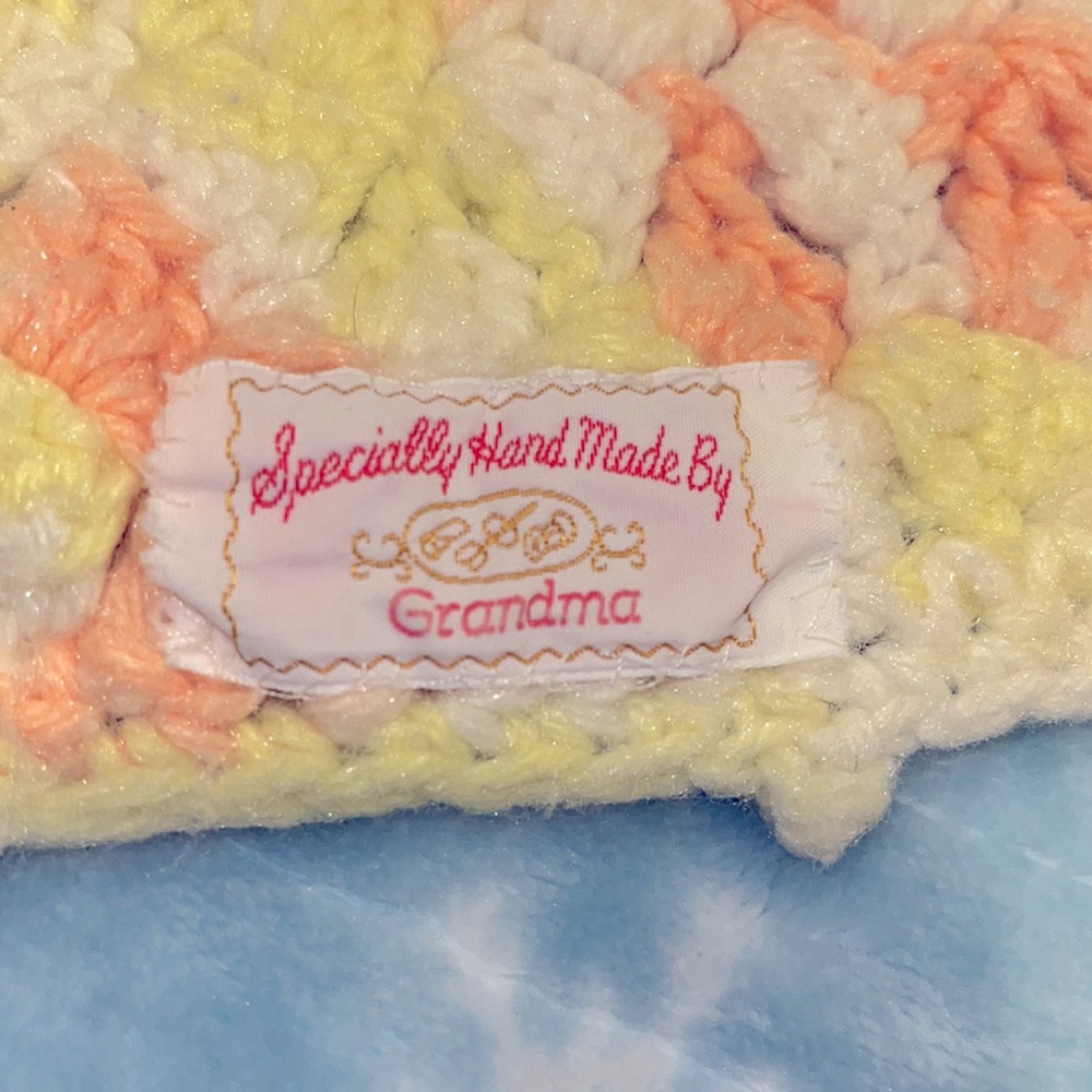Handmade baby blanket. Vintage - Picture 5 of 5